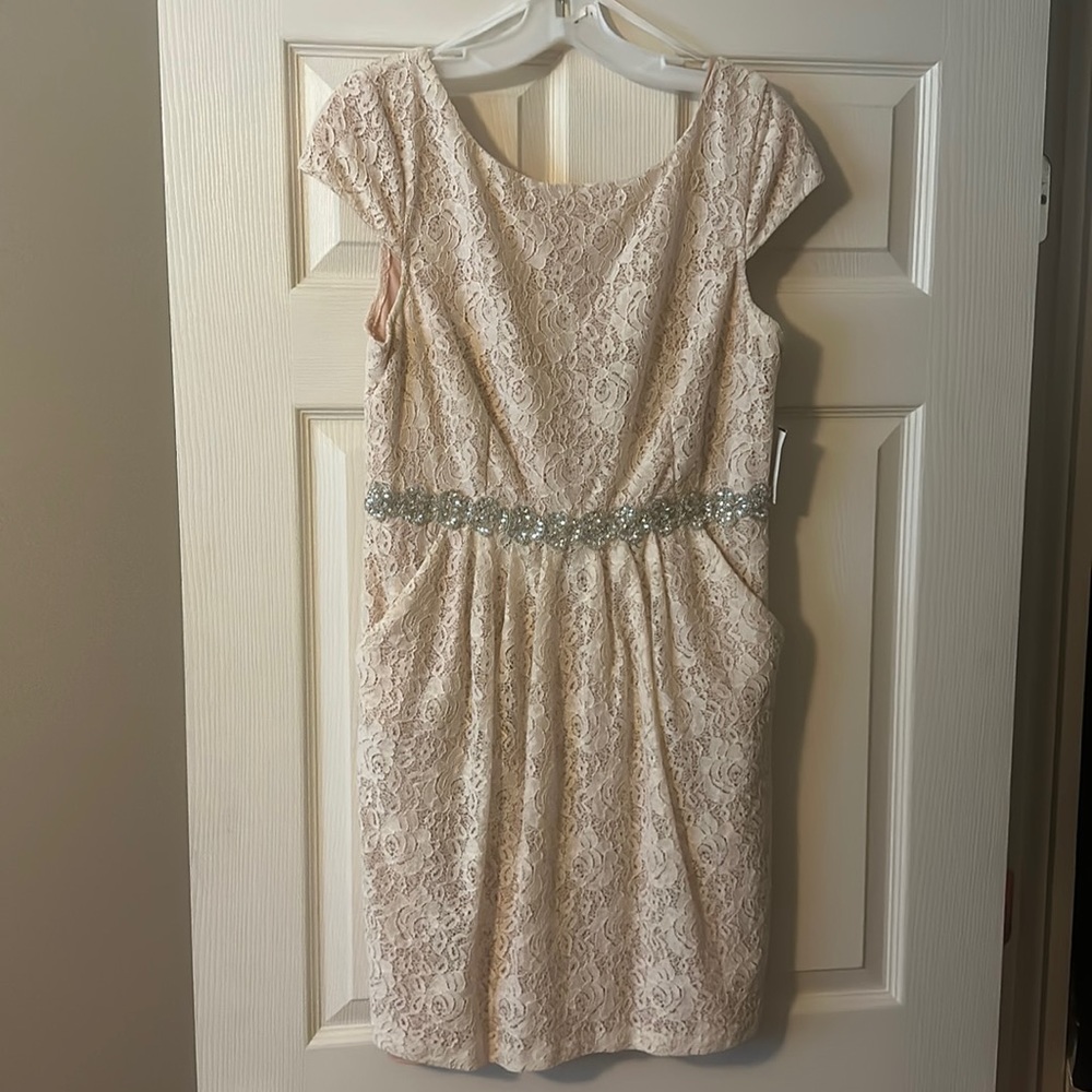 NWT City Triangles rhinestone embellished formal dress from David’s Bridal